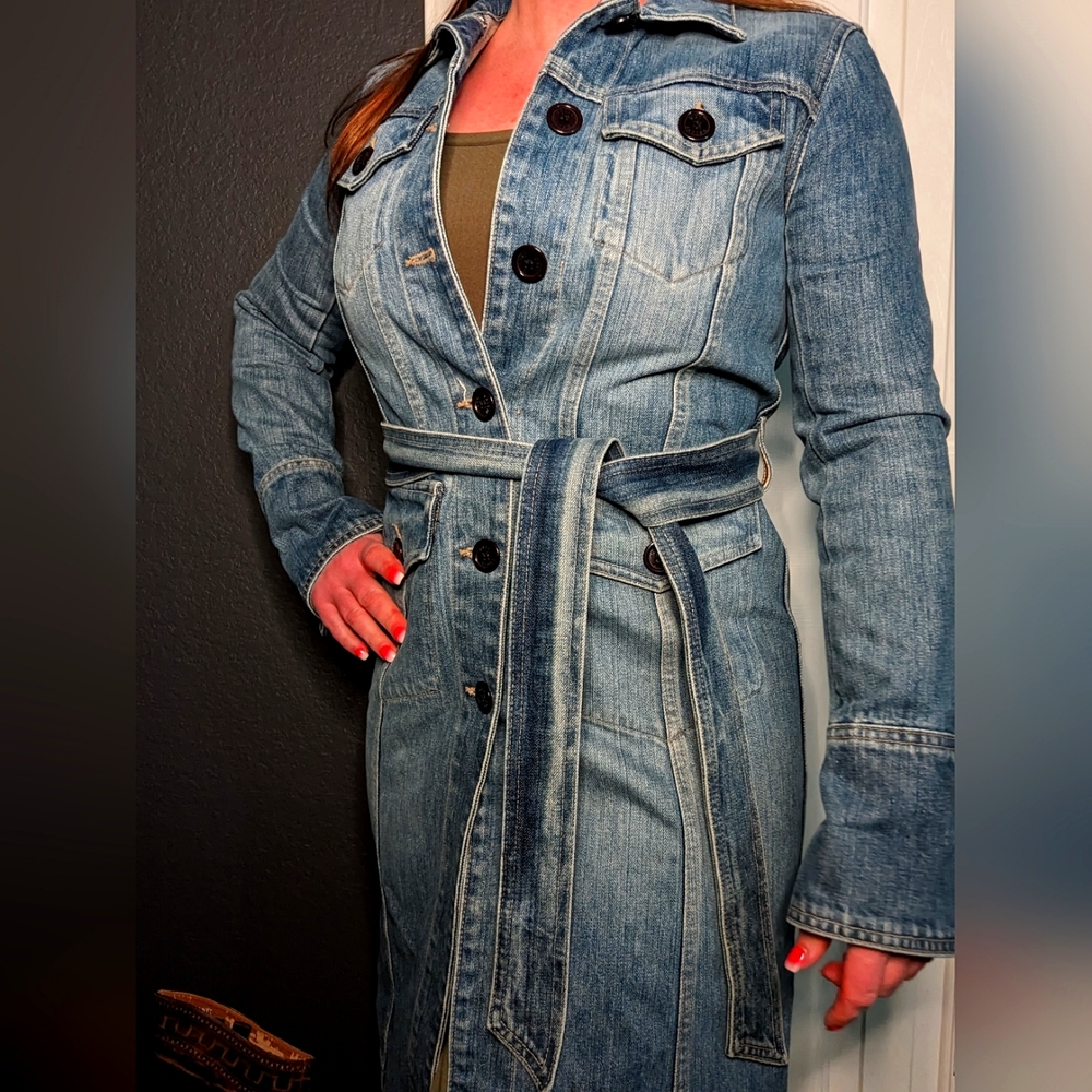 Marc Jacobs Full Length Jean Trench Coat